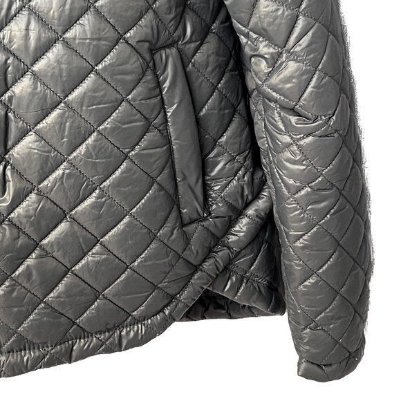 Kyodan Outdoor Puffer Jacket Quilted Insulated Gray Zipper Pockets NEW Sz L - Picture 3 of 7